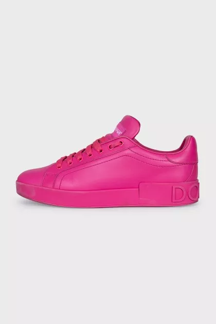 Pink leather Portofino sneakers