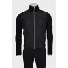 Men's black jacket with quilted elements