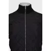 Men's black jacket with quilted elements