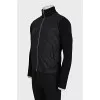 Men's black jacket with quilted elements