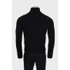 Men's black jacket with quilted elements