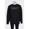 Men's black sweatshirt with print