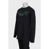 Men's black sweatshirt with print