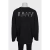 Men's black sweatshirt with print