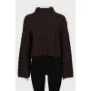 Knitted brown sweater