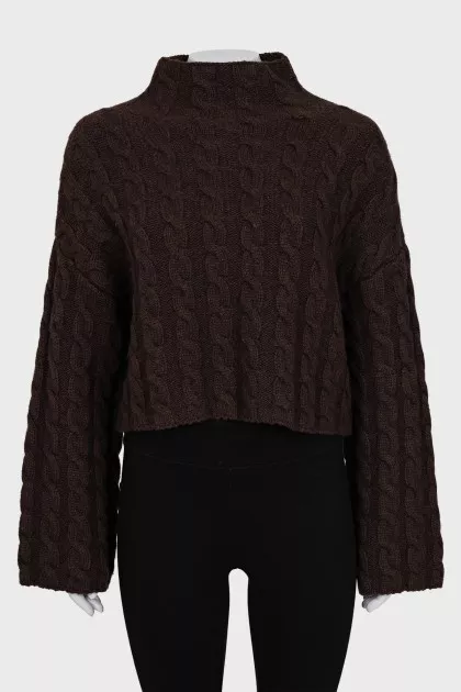 Knitted brown sweater