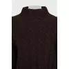 Knitted brown sweater