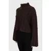 Knitted brown sweater