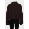 Knitted brown sweater