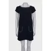 Straight dress with eyelet