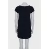 Straight dress with eyelet