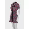 Fitted dress with a black belt