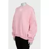 Pink sweatshirt with brand logo