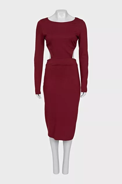 Long sleeve dress with open sides