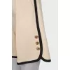 Beige shorts with contrast piping