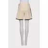 Beige shorts with contrast piping