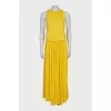 Fitted off-the-shoulder maxi dress
