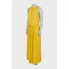 Fitted off-the-shoulder maxi dress