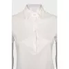 White button-down polo shirt