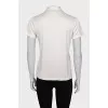 White button-down polo shirt