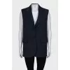 Loose-fitting wool vest