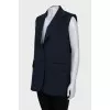 Loose-fitting wool vest
