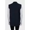 Loose-fitting wool vest