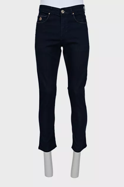 Men's blue straight fit jeans