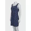 Two-tone geometric print dress