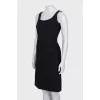 Fitted black sleeveless dress