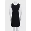 Fitted black sleeveless dress