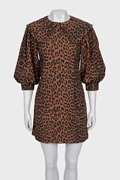 Animal print mini dress