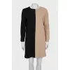Two-tone dress with a zipper