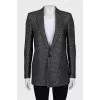 Straight-cut jacket with lurex