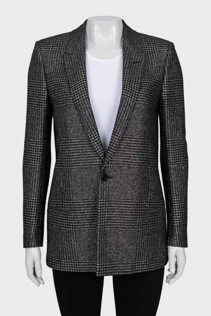 Straight-cut jacket with lurex