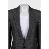 Straight-cut jacket with lurex