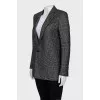 Straight-cut jacket with lurex