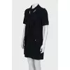 Black dress with tie collar