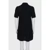 Black dress with tie collar