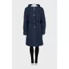 Blue coat with patch pockets