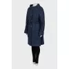 Blue coat with patch pockets