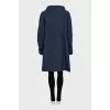 Blue coat with patch pockets