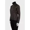 Slim-fit jacket with a zipper