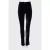 Tapered velvet trousers