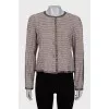 Set of jacket and vest with rhinestones