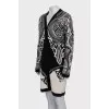 Printed cardigan with buttons