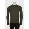 Men's green straight-cut jumper