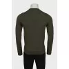 Men's green straight-cut jumper