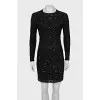 Bodycon dress with sequins and beads