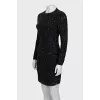 Bodycon dress with sequins and beads